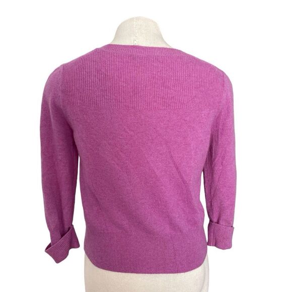 M&S Autograph Womens Cashmere Sweater Cardigan Orchid Purple Sz. M UK 12 - Picture 4 of 9